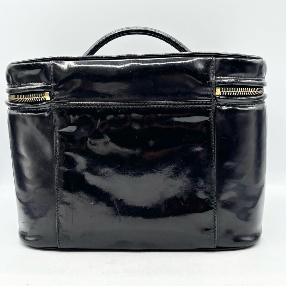 Chanel Coco Mark Large Vanity Patent Leather Cosmetic  Bag K000001-M1e2404-1 CC - Picture 4 of 11